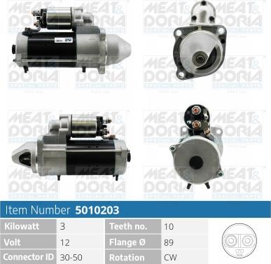 Meat & Doria 5010203 - Starter www.autospares.lv