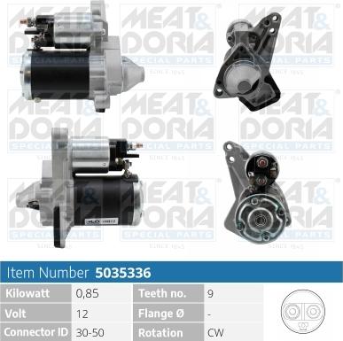 Meat & Doria 5035336 - Starteris www.autospares.lv