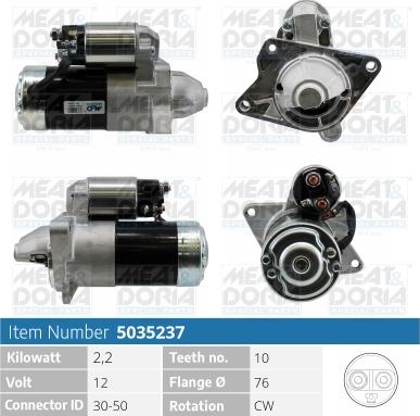 Meat & Doria 5035237 - Starter www.autospares.lv