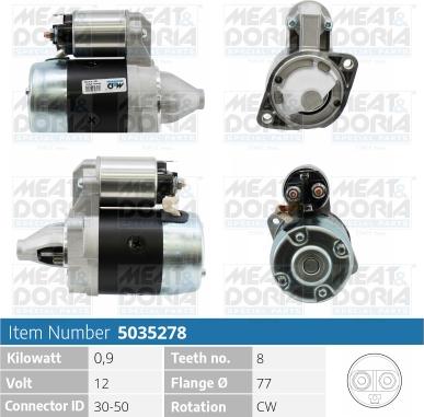 Meat & Doria 5035278 - Starter www.autospares.lv