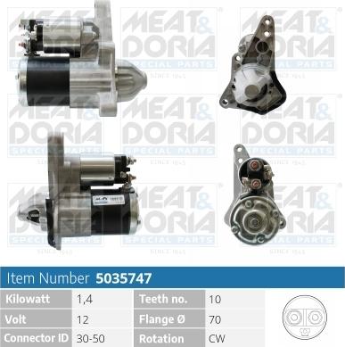 Meat & Doria 5035747 - Starter www.autospares.lv