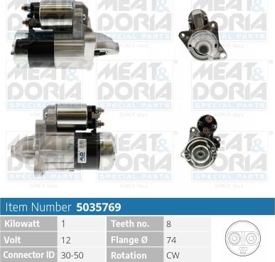 Meat & Doria 5035769 - Starteris www.autospares.lv