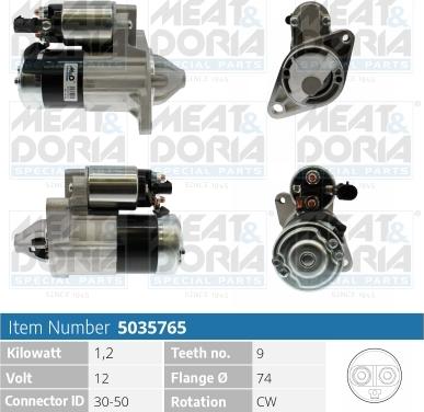 Meat & Doria 5035765 - Starteris www.autospares.lv