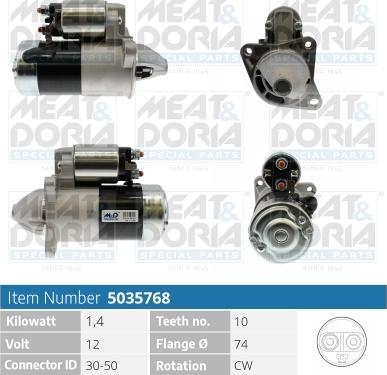 Meat & Doria 5035768 - Starteris www.autospares.lv