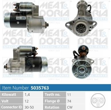 Meat & Doria 5035763 - Starteris www.autospares.lv