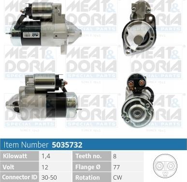 Meat & Doria 5035732 - Starteris autospares.lv