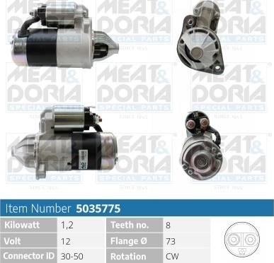 Meat & Doria 5035775 - Starteris www.autospares.lv