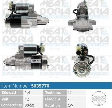 Meat & Doria 5035770 - Starteris www.autospares.lv