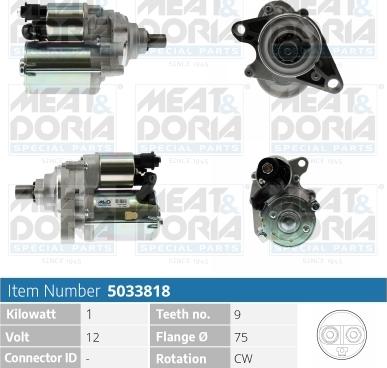 Meat & Doria 5033818 - Starteris www.autospares.lv