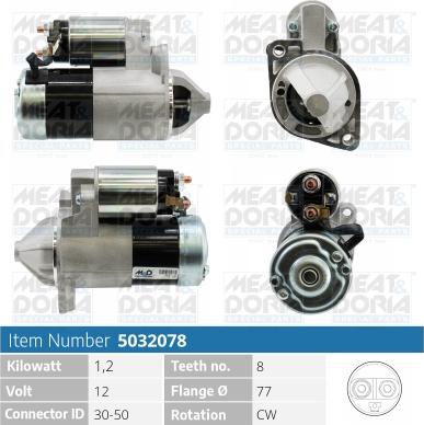 Meat & Doria 5032078 - Starter www.autospares.lv