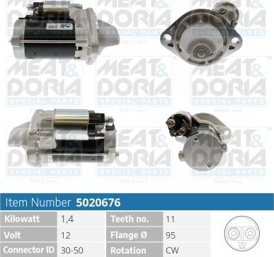 Meat & Doria 5020676 - Starteris www.autospares.lv