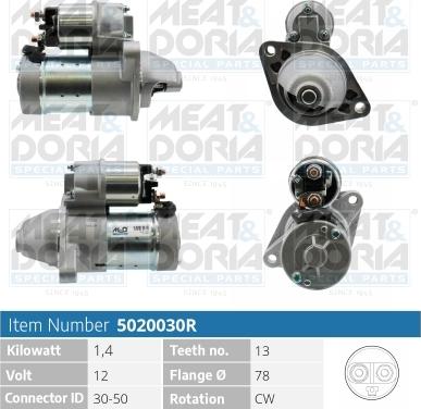 Meat & Doria 5020030R - Starteris www.autospares.lv