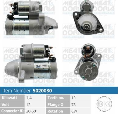 Meat & Doria 5020030 - Starter www.autospares.lv