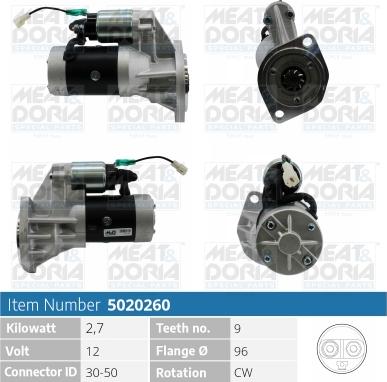 Meat & Doria 5020260 - Starteris autospares.lv