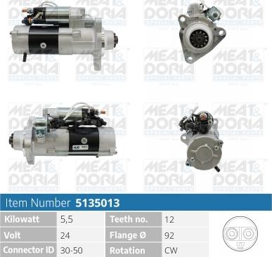 Meat & Doria 5135013 - Starteris autospares.lv