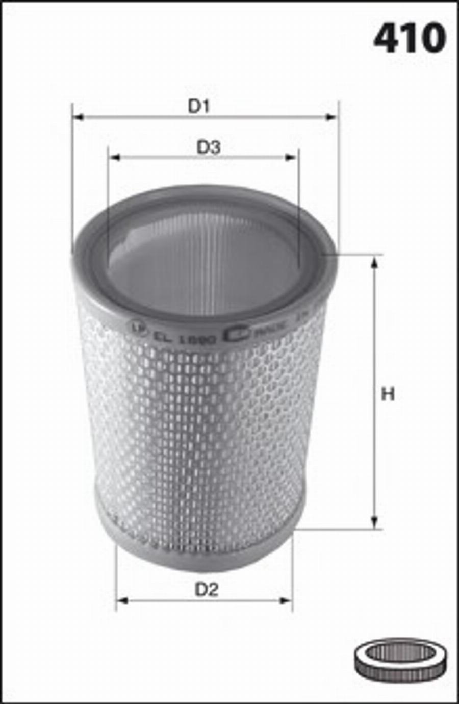 Mecafilter 151 - Gaisa filtrs autospares.lv