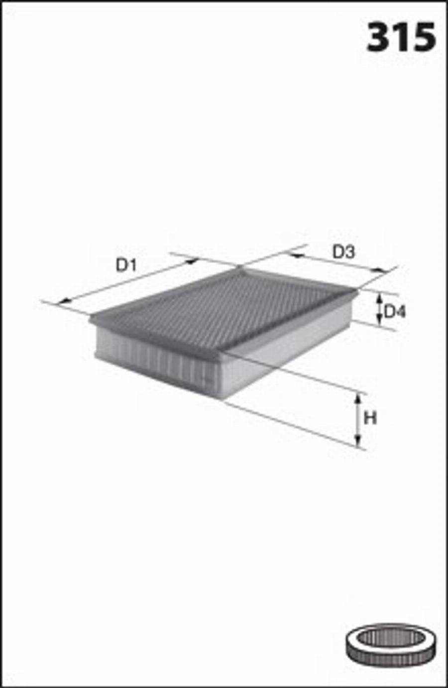 Mecafilter 123 - Gaisa filtrs autospares.lv