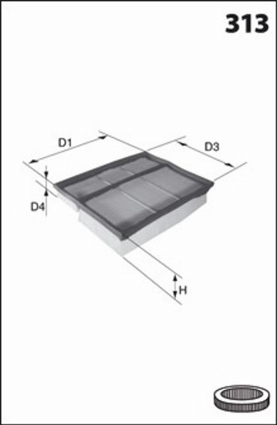 Mecafilter 175 - Air Filter, engine www.autospares.lv