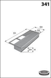 Mecafilter ELP9681 - Gaisa filtrs www.autospares.lv