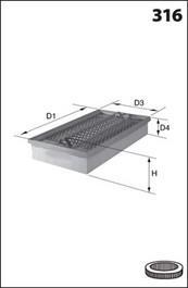 Mecafilter ELP3337 - Gaisa filtrs autospares.lv