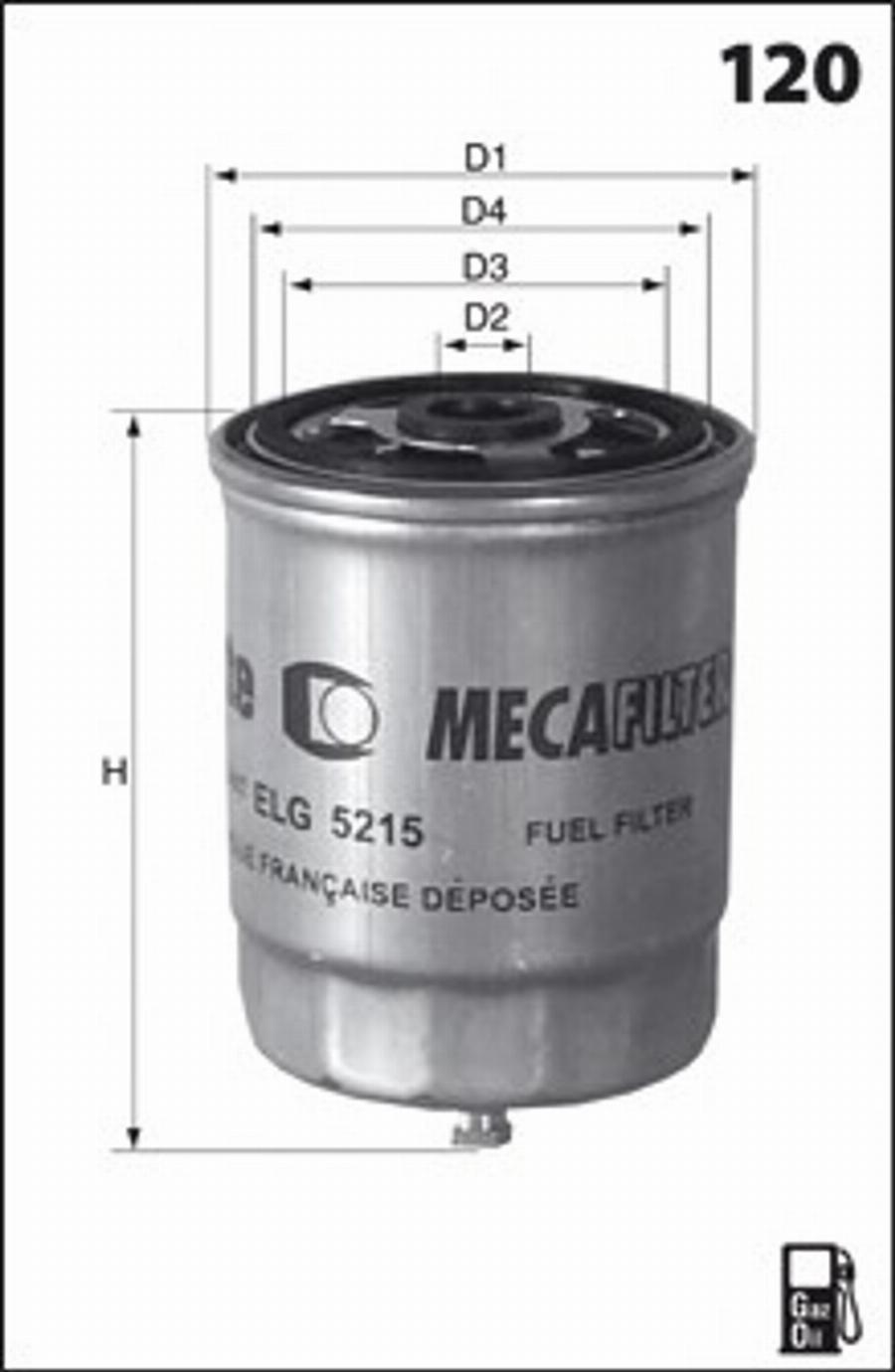 Mecafilter G25 - Degvielas filtrs www.autospares.lv