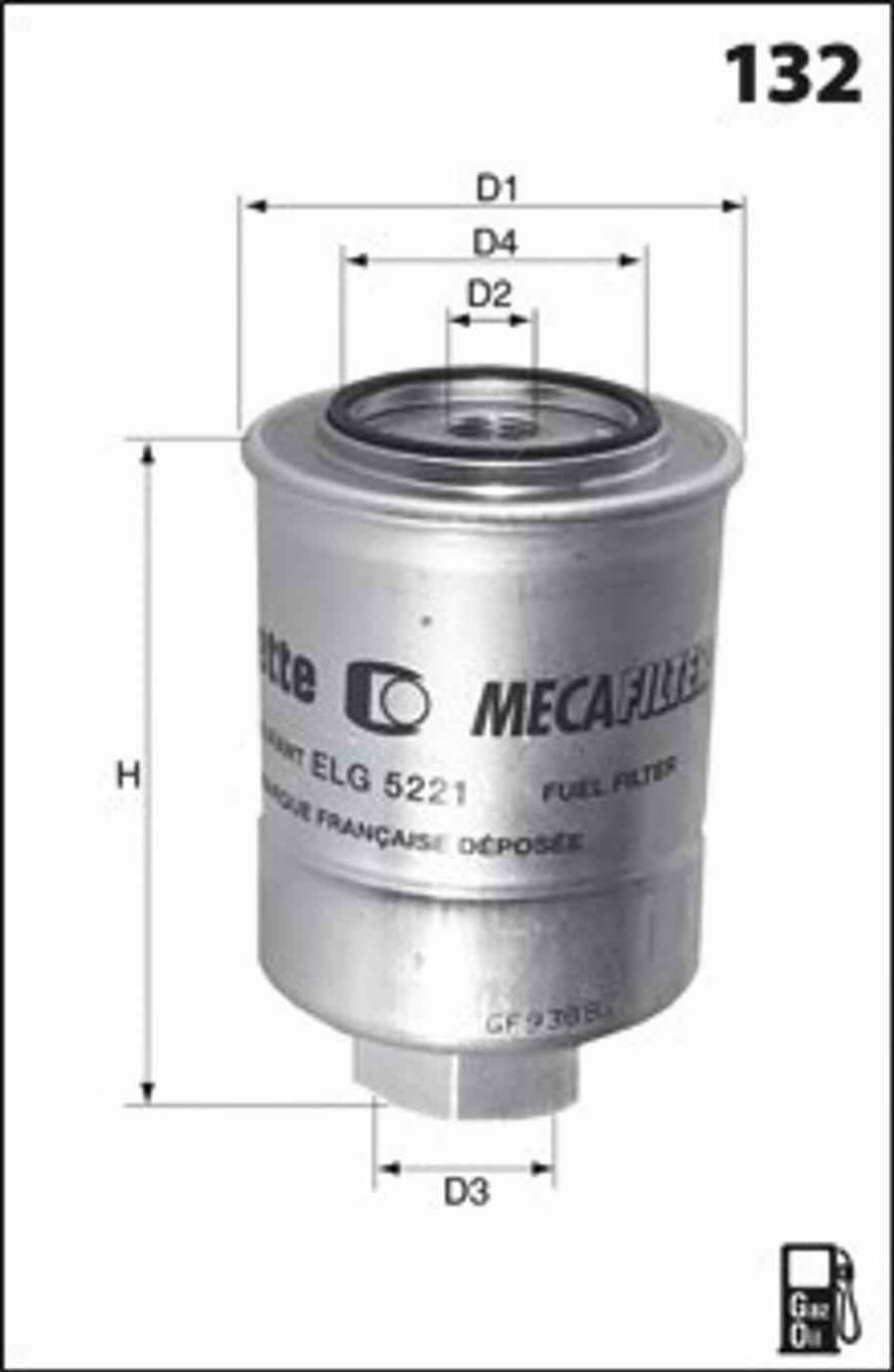 Mecafilter G23 - Топливный фильтр www.autospares.lv