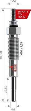 MEHA AUTOMOTIVE MH70171 - Kvēlsvece autospares.lv