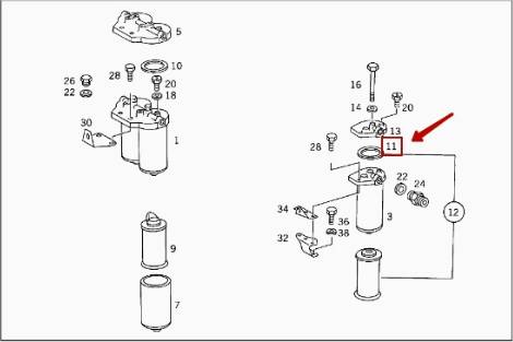 Mercedes-Benz A 000 477 35 80 - Blīve, Degvielas filtrs autospares.lv