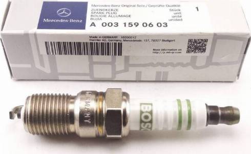 Mercedes-Benz A 003 159 06 03 - Aizdedzes svece www.autospares.lv