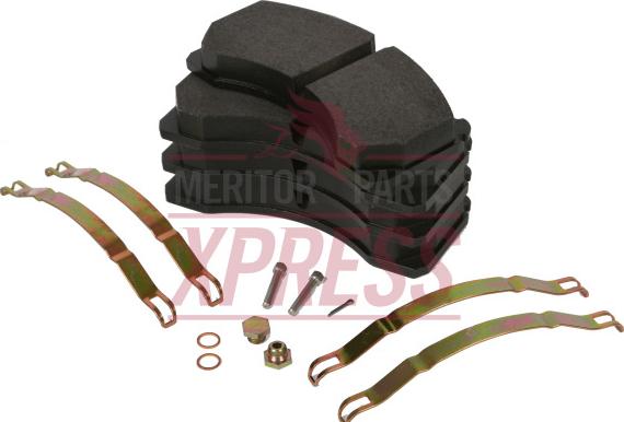 Meritor MDP5066 - Тормозные колодки, дисковые, комплект www.autospares.lv