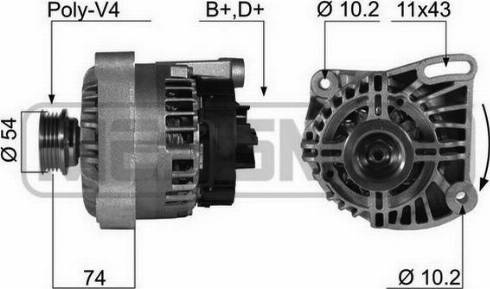 Messmer 210405A - Alternator www.autospares.lv