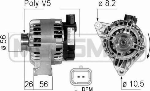 Messmer 210123A - Alternator www.autospares.lv