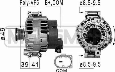 Messmer 210855A - Alternator www.autospares.lv