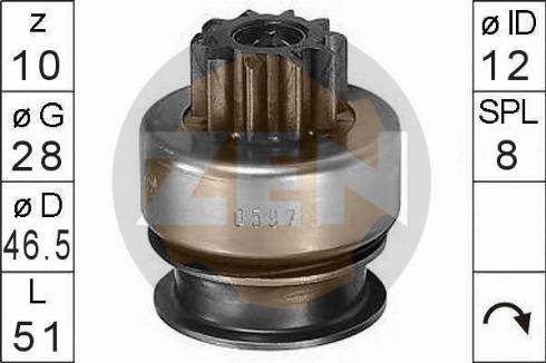 Messmer 225242 - Pinion, bendix, starter www.autospares.lv