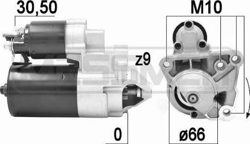 Messmer 220923A - Starteris www.autospares.lv