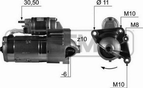 Messmer 220444A - Starteris www.autospares.lv