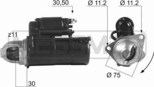 Messmer 220438R - Starteris www.autospares.lv