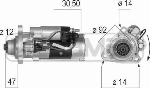 Messmer 220561A - Starteris autospares.lv