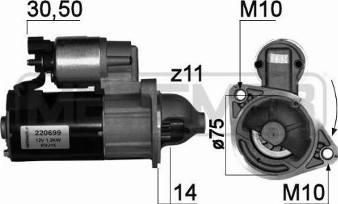 Messmer 220699A - Starteris autospares.lv