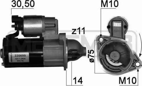 Messmer 220699 - Стартер www.autospares.lv