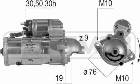 Messmer 220607A - Starteris www.autospares.lv