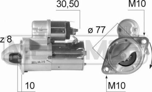 Messmer 220612R - Starteris www.autospares.lv