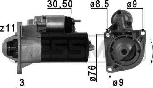 Messmer 220687A - Starteris www.autospares.lv