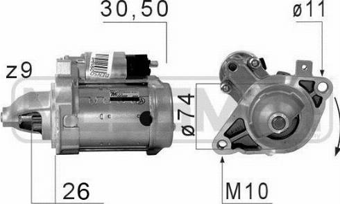 Messmer 220677A - Starteris www.autospares.lv