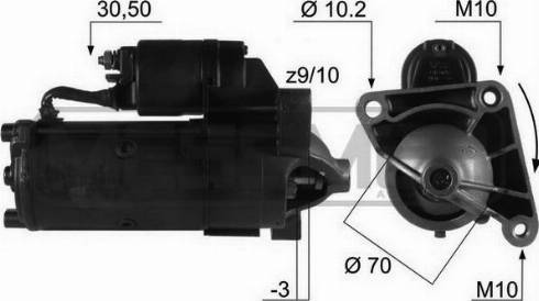 Messmer 220099R - Starteris www.autospares.lv