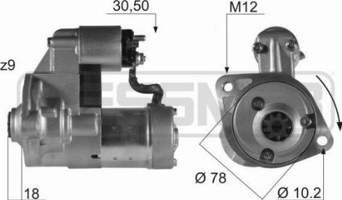 Messmer 220048A - Starteris www.autospares.lv