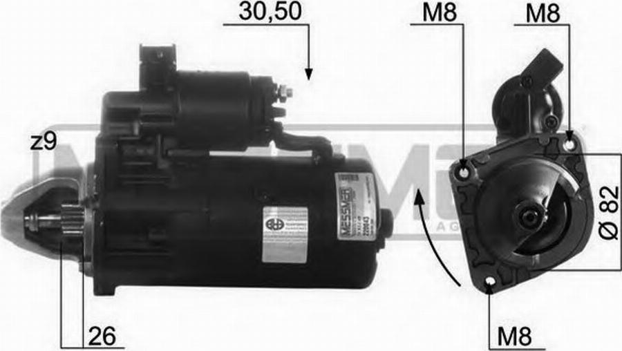 Messmer 220043 - Starteris autospares.lv