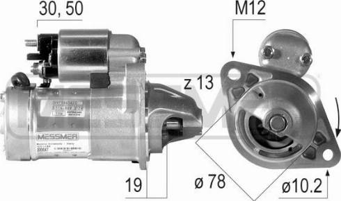 Messmer 220047A - Starteris www.autospares.lv