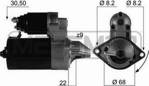 Messmer 220058A - Starteris www.autospares.lv