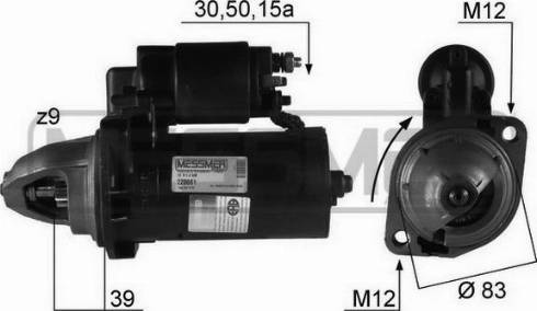 Messmer 220061R - Starter www.autospares.lv